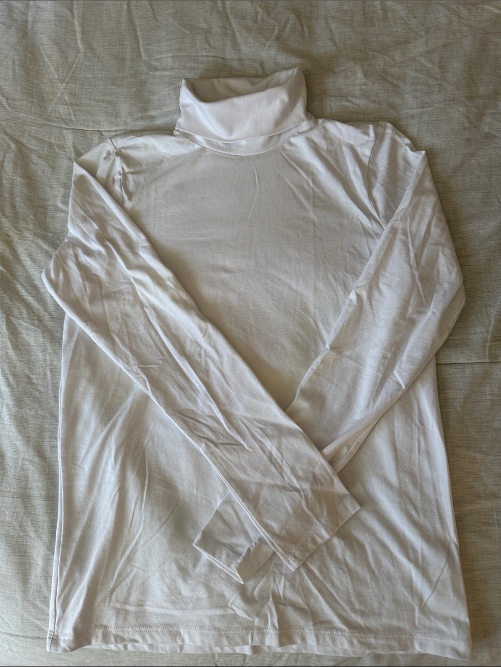 GAP White Long Sleeve Turtleneck Top
